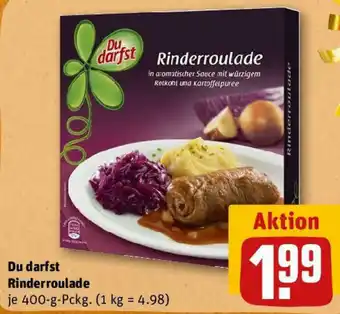 REWE Du darfst Rinderroulade 400 g Pckg. Angebot