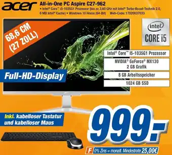 Expert Klein Acer All in One PC Aspire C27-962 Angebot