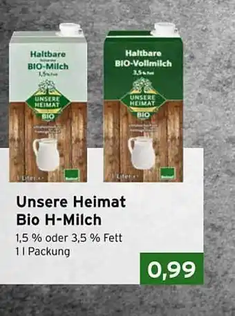 CAP Markt Unsere Heimat Bio H-Milch Angebot