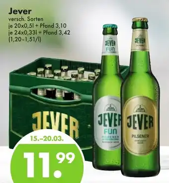 Trink und Spare Jever 20x0,5L Angebot