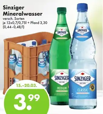 Trink und Spare Sinziger Mineralwasser Angebot