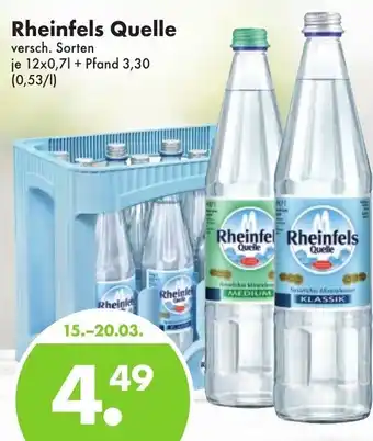 Trink und Spare Rheinfels Quelle 12x0,7L Angebot