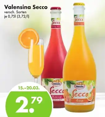 Trink und Spare Valensina Secco 0,75L Angebot