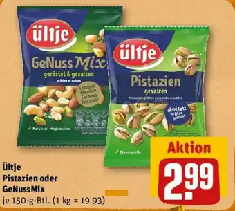 REWE Ültje Pistazien oder GeNuss Mix 150 g Btl. Angebot