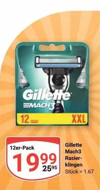 Globus Gillette mach3 rasierklingen Angebot