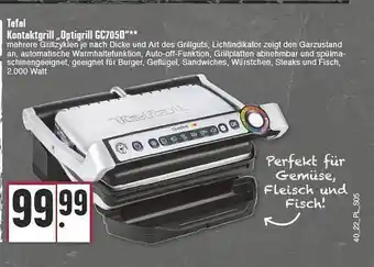 E-Center Tefal kontaktgrill „optigrill gc705d“ Angebot