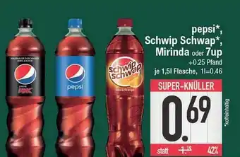 E-Center Pepsi, schwip schwap, mirinda oder 7up Angebot