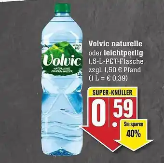 Edeka Volvic naturelle oder leichtperlig Angebot