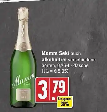 Edeka Mumm sekt oder alkoholfrei Angebot