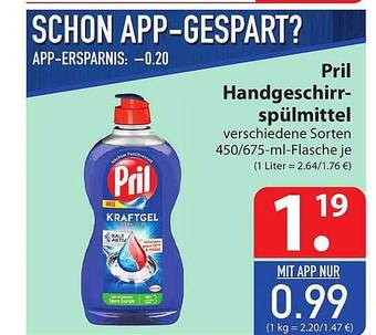 Famila Nord Ost Pril handgeschirrspülmittel Angebot