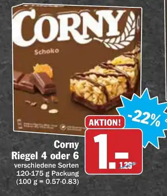 AEZ Corny Riegel 4 oder 6,  120-175g Angebot