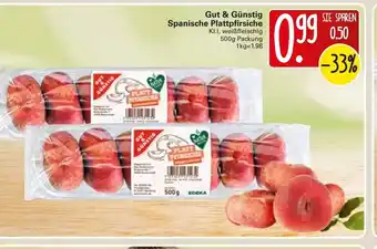 WEZ Gut & Günstig Spanische Plattpfirsiche 500g Angebot