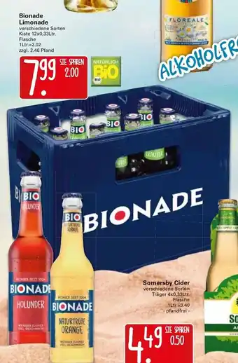 WEZ Bionade Limonade 12x0,33L Angebot