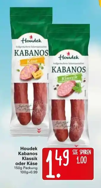 WEZ Houdek Kabanos Klassik oder Käse 150g Angebot