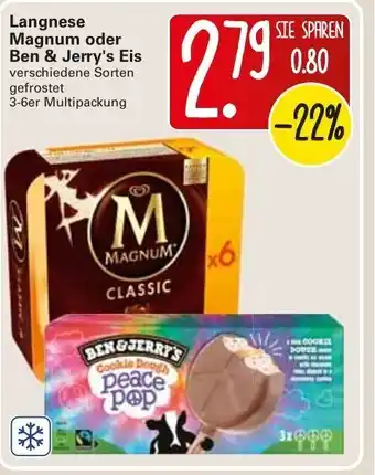 WEZ Langnese Magnum oder Ben & Jerry's Eis Angebot