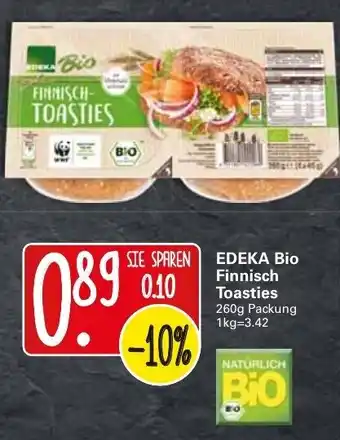 WEZ Edeka Bio Finnisch Toasties 260g Angebot