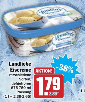 AEZ Landliebe Eiscreme 675-750ml Angebot