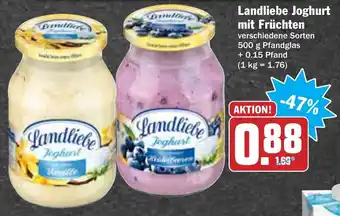 AEZ Landliebe Joghurt mit Früchten 500g Angebot