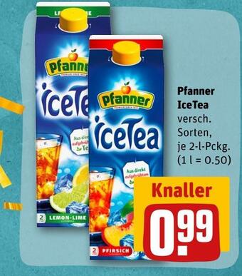 REWE Pfanner icetea Angebot