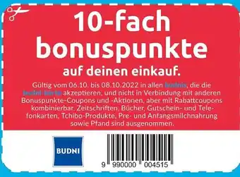 Budni Budni 10-fach bonuspunkte Angebot