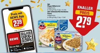 REWE Iglo filegro müllerin art oder schlemmerfilet bordelaise classic Angebot