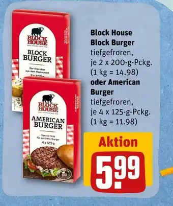 REWE Block house block burger oder american burger Angebot