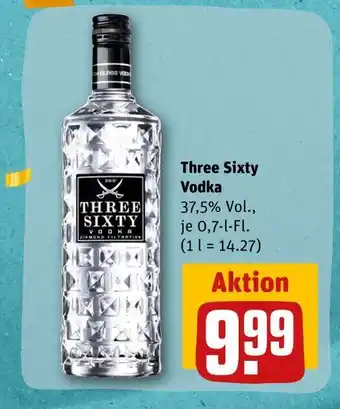 REWE Three sixty vodka Angebot