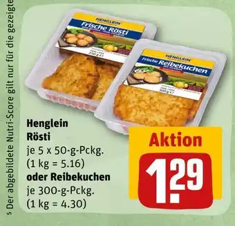 REWE Henglein rösti oder reibekuchen Angebot