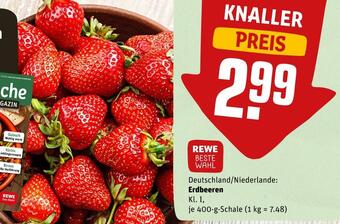 REWE Rewe beste wahl erdbeeren Angebot