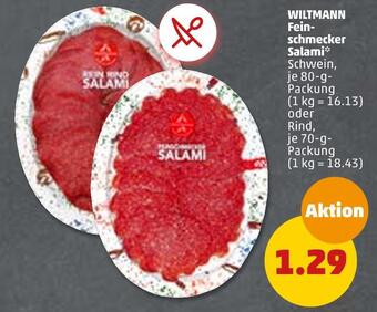 PENNY Wiltmann feinschmecker salami Angebot