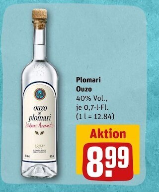 REWE Plomari ouzo Angebot