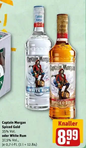 REWE Captain morgan spiced gold oder white rum Angebot