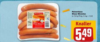 REWE Meisterklasse wiener würstchen Angebot