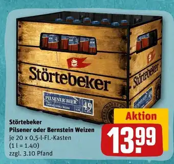 REWE Störtebeker pilsener oder bernstein weizen Angebot