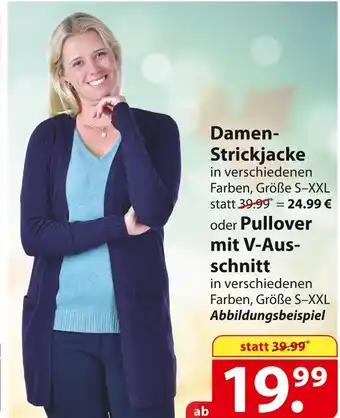 Famila Nord Ost Damen-strickjacke oder pullover mit v-ausschnitt Angebot