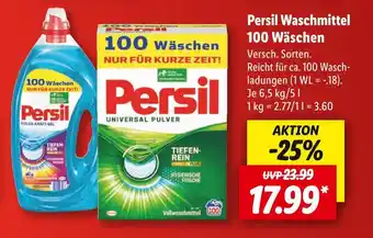 Lidl Persil waschmittel 100 wäschen Angebot