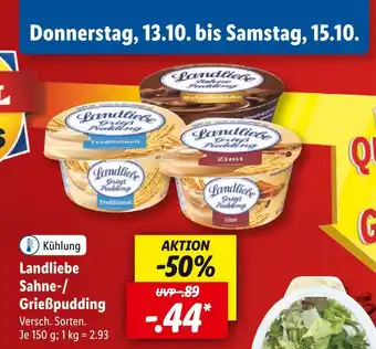 Lidl Landliebe sahne-/ grießpudding Angebot