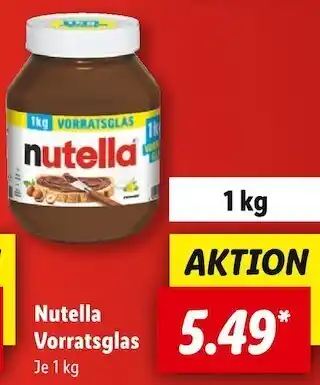 Lidl Ferrero nutella vorratsglas Angebot