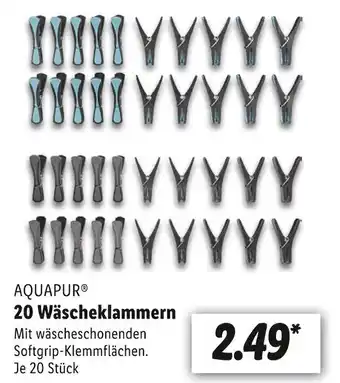 Lidl Aquapur 20 wäscheklammern Angebot