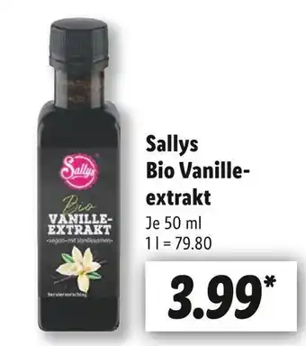 Lidl Sallys bio vanille extrakt Angebot