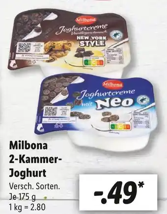 Lidl Milbona 2-kammer-joghurt Angebot