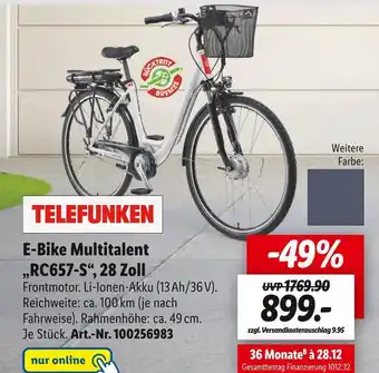 Lidl Telefunken e-bike multitalent Angebot