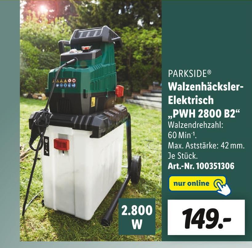 Parkside walzenhäckslerelektrisch Angebot bei Lidl
