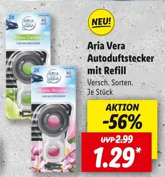 Lidl Aria vera autoduftstecker mit refill Angebot