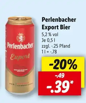 Lidl Perlenbacher export bier Angebot