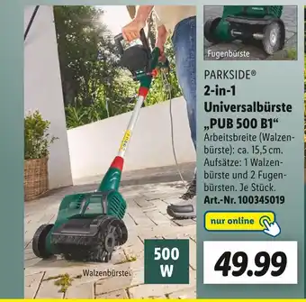 Lidl Parkside 2-in-1 universalbürste „pub 500 b1“ Angebot