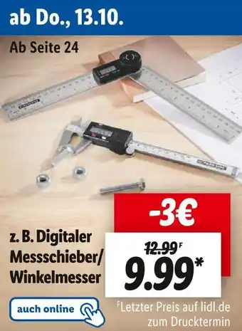 Lidl Digitaler messschieber/winkelmesser Angebot