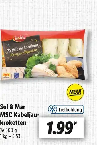 Lidl Sol & mar msc kabeljaukroketten Angebot