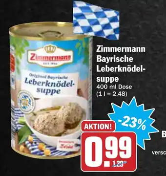 AEZ Zimmermann Bayrische Leberknödelsuppe 400ml Dose Angebot