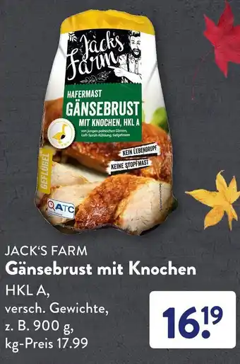 Aldi Süd Jack's Farm Gänsebrust mit Knochen Angebot